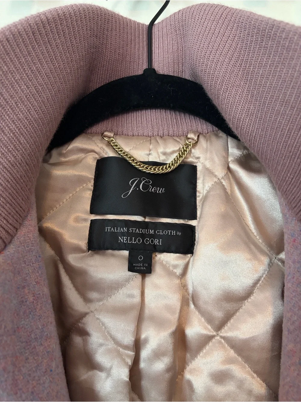 J. Crew Lodge Coat Dusty Mauve Wool Zip-Front Pea Coat - Picture 2 of 13